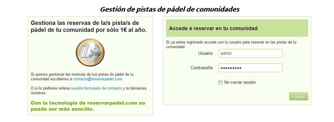 Reservar pistas de pádel en comunidades